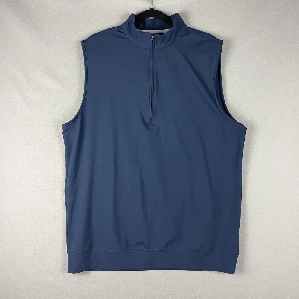 Straight Down Cypress Vest Mens XL‎ Blue Golf Performance Sleeveless Soft Casual